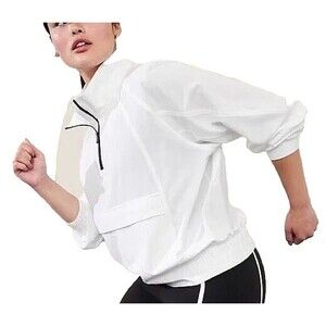 Athleta XL Boundless Popover Jacket White Size XL  Athleisure Pullover NWT